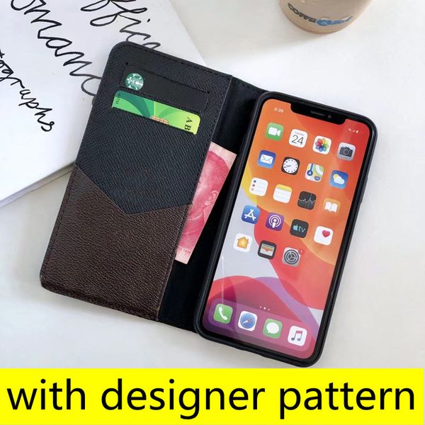 

Designer Fashion Wallet Phone Cases for iphone 13 13pro 12 12pro max 11pro XS XR Xsma Top Quality Leather Card Holder Sticker Luxury, Black flower