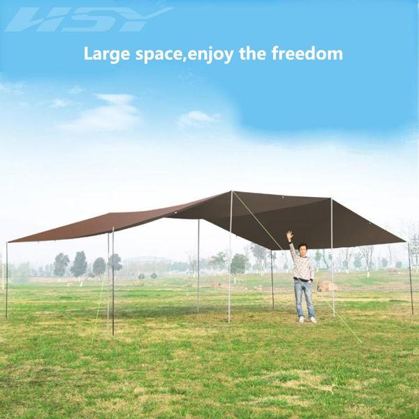 

tents and shelters 5*8m 6*8m anti-sunlight silver coated outdoor super large canopy awning 300d oxford floor cloth with poles