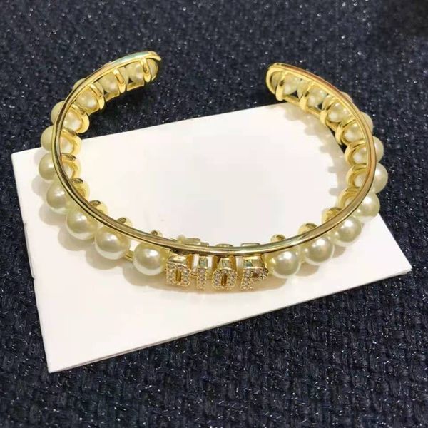 

design jewelry letter pearl living for women geometric fashion simple hand jewelry bracelet, Black