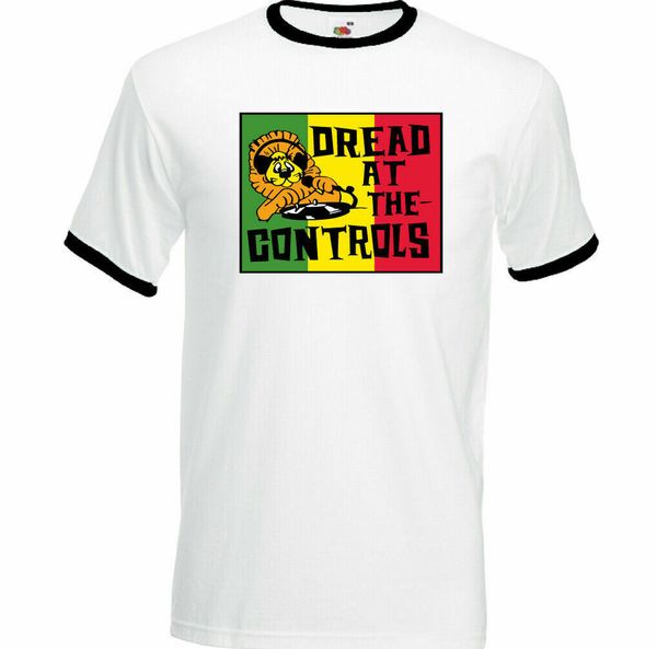 

dread to check mens t-shirt the clash as worn by joe strummer top, White;black