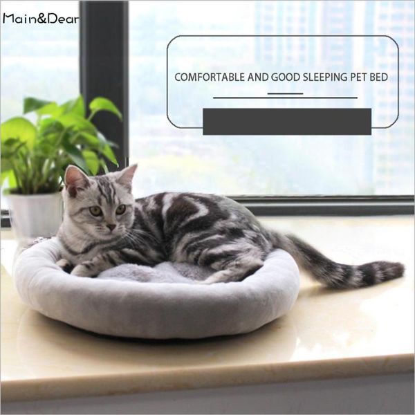 

cat beds & furniture warm round pet bed prevent moisture non-slip kitten and puppy winter cushion