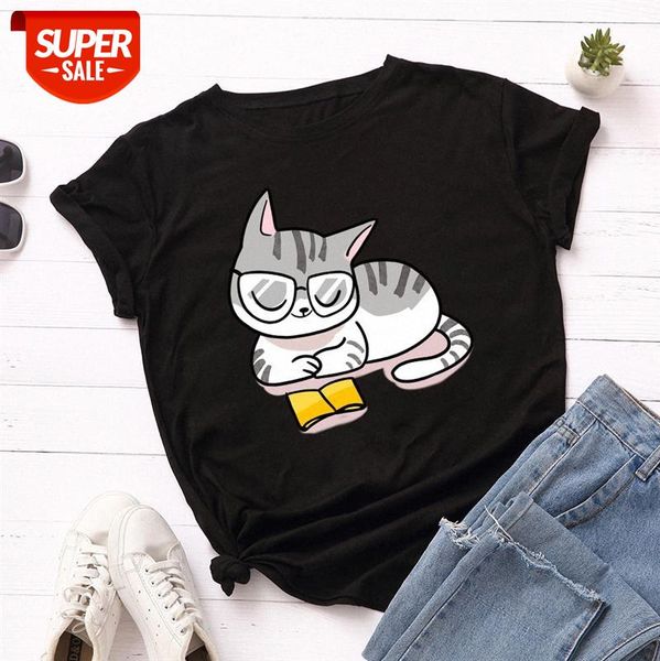

spot eaby european and american women's loose round neck short-sleeved cotton t-shirt women #3p4s, White
