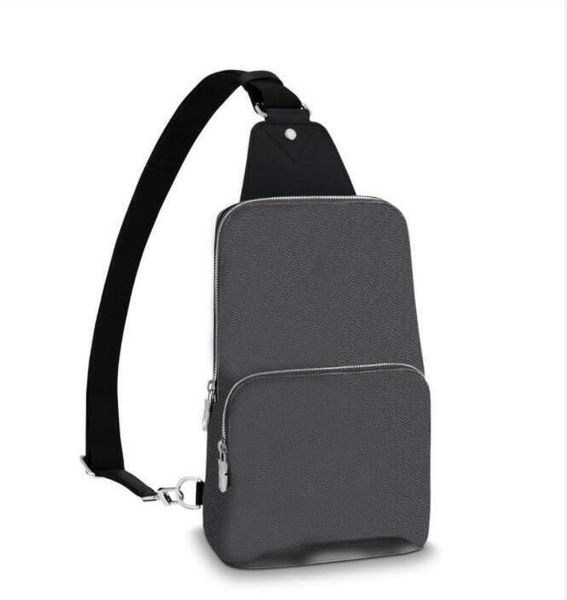 

mens avenue sling bag real leather designers crossbody bags graphite coated textile lining bag cross body shoulder bags