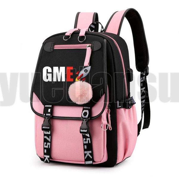 

backpack kawaii wallstreetbets schoolbag cartoon gameswomen softback travel bag lapwsb gme back pack hip hop mochila
