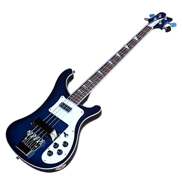 

navy blue 4 strings 4003 ricken electric bass guitar with rosewood fretboard