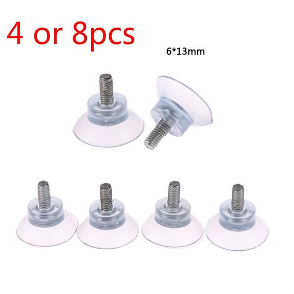 

4/8pcs screw rubber strong suction cup replacements glass transparent sucker plastic hooks for storage tool bathroom shelf bath accessory se