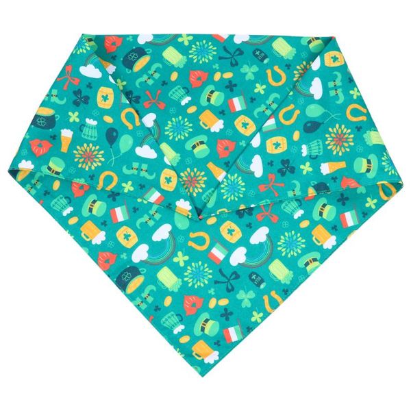

pc st. patrick's day pet bib dog bandana reversible scarf apparel