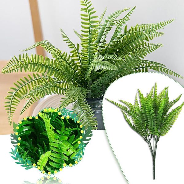

decorative flowers & wreaths 6pcs artificial plants fake plastic greenery-shrub bushes indoor home garden decor uv resistant wheat-grass