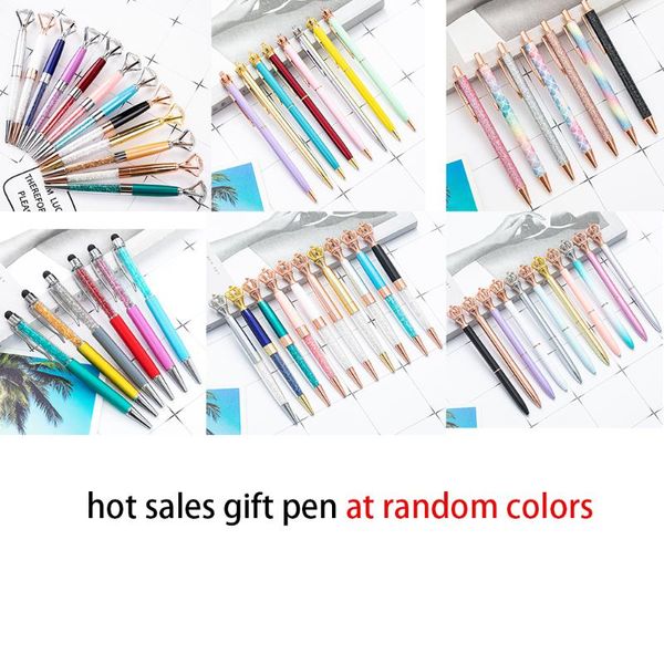 

wholesale gift ballpoint pen 20 pcs per set at random colors back to school stationery drop pens, Blue;orange