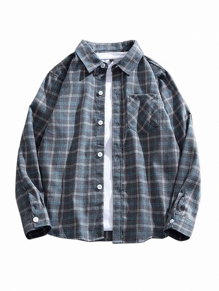 

men plaid print flannel shirt without b6ao#, White;black