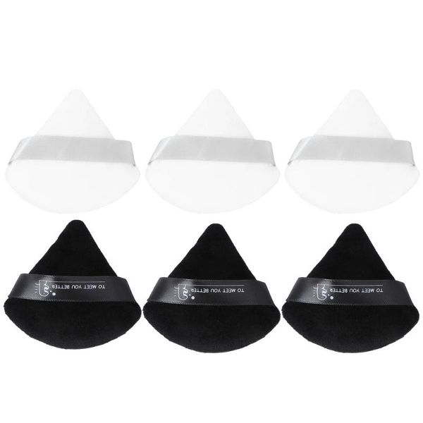 

sponges, applicators & cotton 6pcs makeup powder puff sponge triangle dry sector high density crystal tool for (