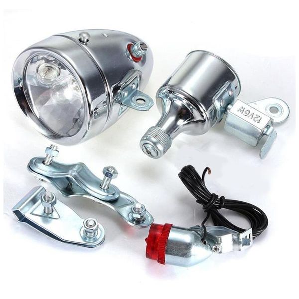 

bike lights vintage bicycle motorized friction 12v 6w generator headlight tail light