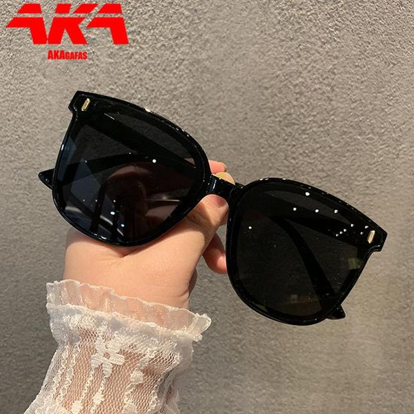 

sunglasses akagafas square women retro brand designer oversized 2021 luxurious gafas de mujer, White;black
