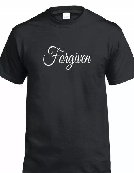 

mens forgiven t-shirt religious jesus christian church christ god catholic shirt, White;black