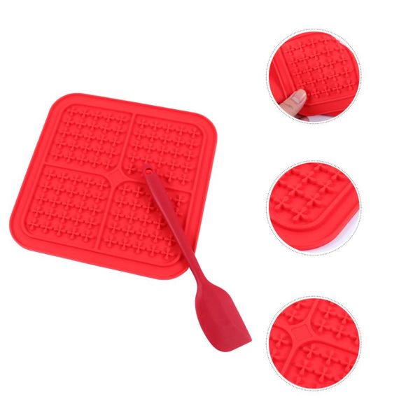 

dog licking pad with spatula slow feeder treat dispensing device puppy lick bowls & feeders