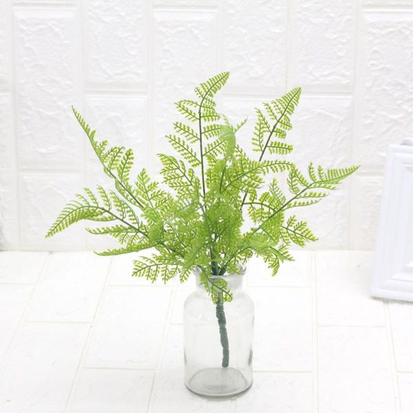 

decorative flowers & wreaths artificial plant green fern grass vine leaf branch outdoor garden home decoration plastic false silk tropical t