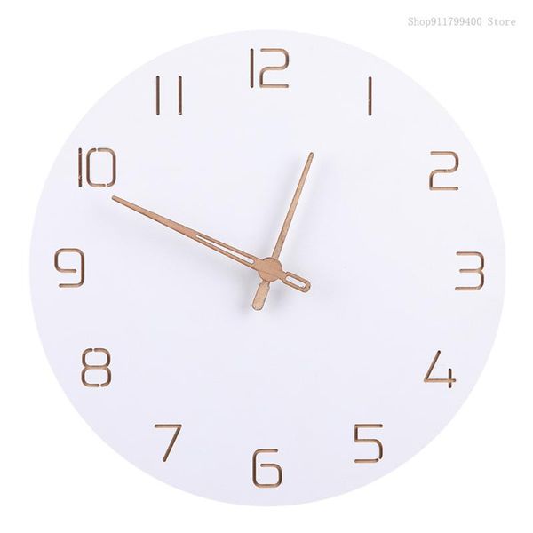 

wall clock nordic style fashion simple silent home decoration pure white shi ying modern design timer clocks
