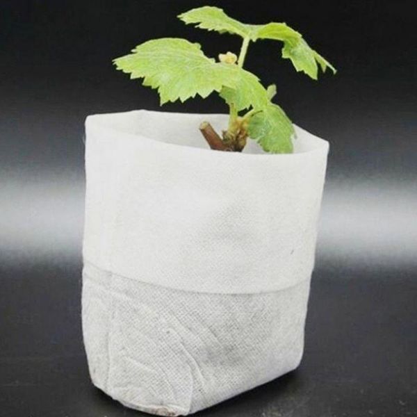 

planters & pots 100pcs biodegradable non-woven seedling eco-friendly planting bags nursery bag plant grow fabric pouch