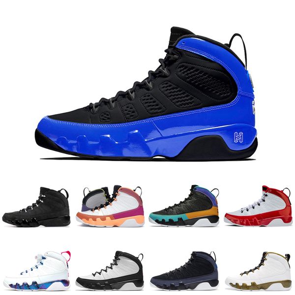 

9 basketball shoes jumpman 9s anthracite black blue gym red multi-color og space jam statue mens trainers sport sneakers
