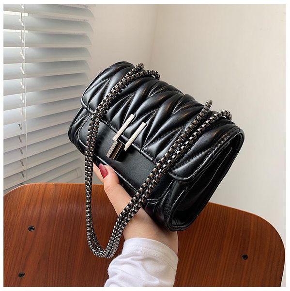 

evening bags (small 18cm) mini bag 2021 crossbody wrinkle chain small square shoulder