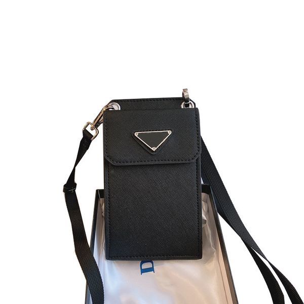 

outlet camera bag simple style triangle badge pure black cross shoulder mobile phone high edition luxuryss designerss yw