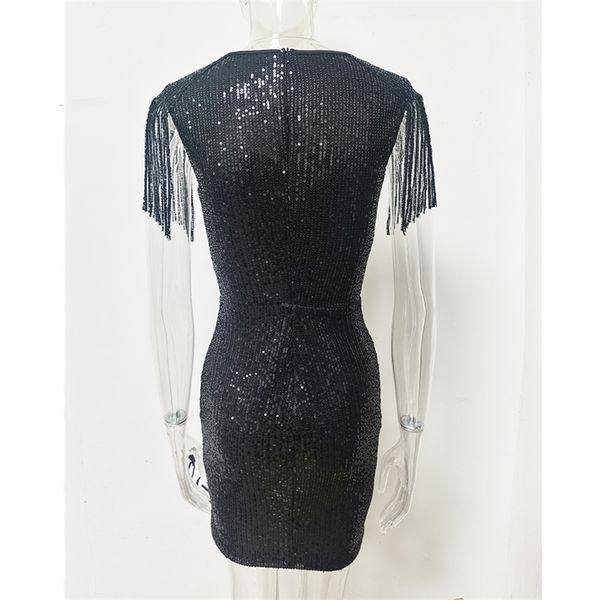 

casual dresses black vintage sequin summer women elegant wrap club party bodycon see through woman dress clothes vestidos hl1 wtbc, Black;gray