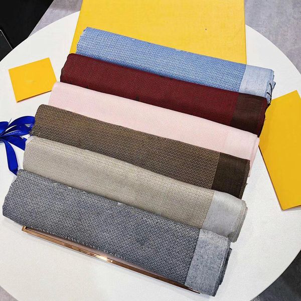 

brand scarf wool silk womens scarf winter fashion paild design scarf for womens scarves without box jaos8, Blue;gray