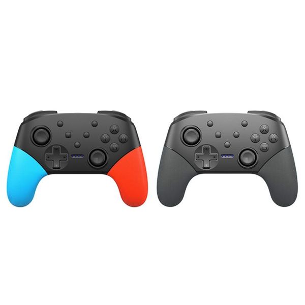 

game controllers & joysticks 2set gamepad turbo bluetooth wireless controller for switch, rechargeable with gyroscope blue+red blac
