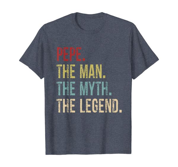 

pepe the man the myth legend shirt father's day, White;black