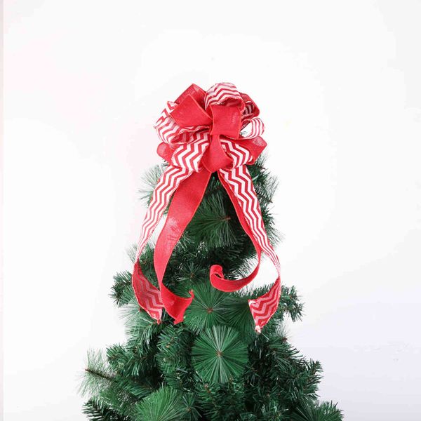 

supplies large imitation linen red christmas tree decorative pendant manual bow
