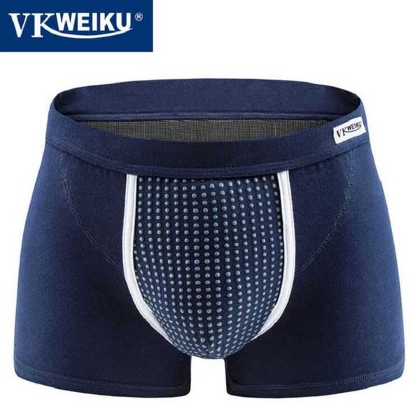 

vkweiku modal cotton men's boxer underwear unique shape, smooth and comfortable, Black;white