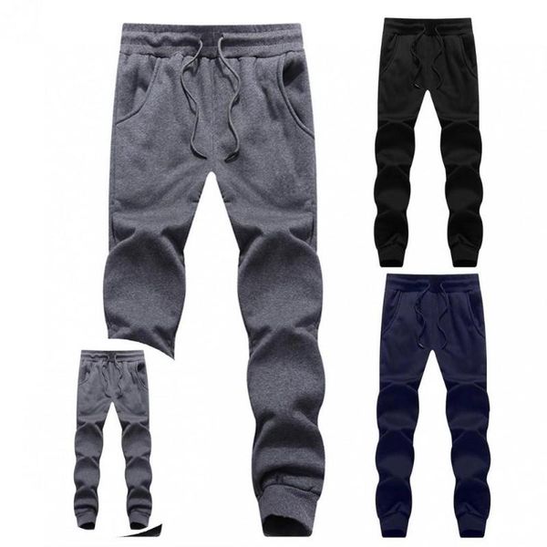 

men's pants casual great simple men sweatpants all match trousers long for exercise, Black