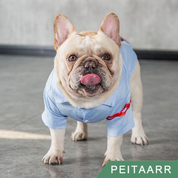 

dog apparel [peitaarr]pet clothing clothes shirt breathable cotton puppy uniform costume labrador