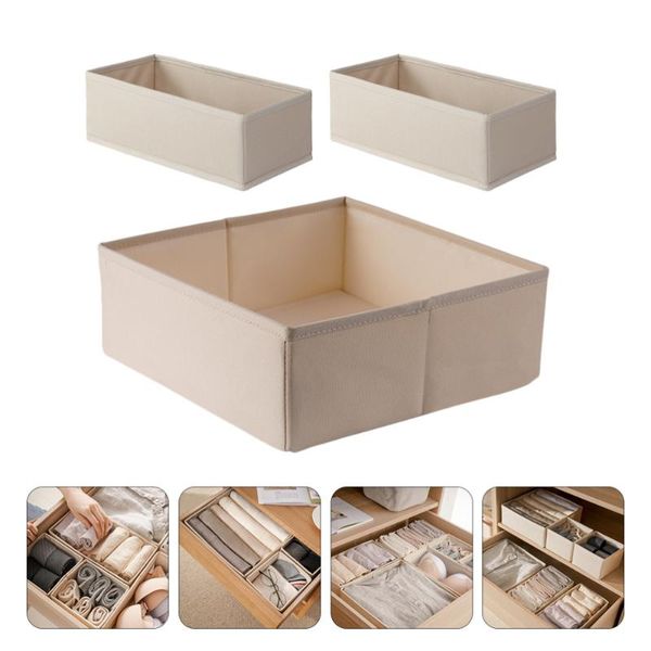 

storage drawers 3pcs compartment underwear box cloth socks container closet