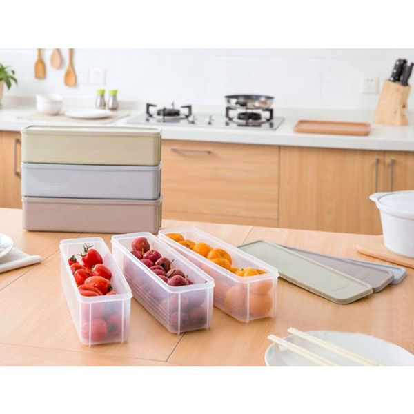 

storage bottles & jars refrigerator box with lid plastic drawer crisper kitchen noodle fruits container promotion