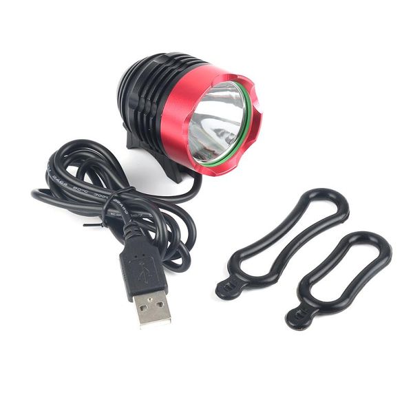 Luci per bici Lampada ricaricabile con cinturini in silicone Luci per biciclette Accessori per biciclette Luci anteriori per bici a LED Luci per bicicletta alimentate tramite USB