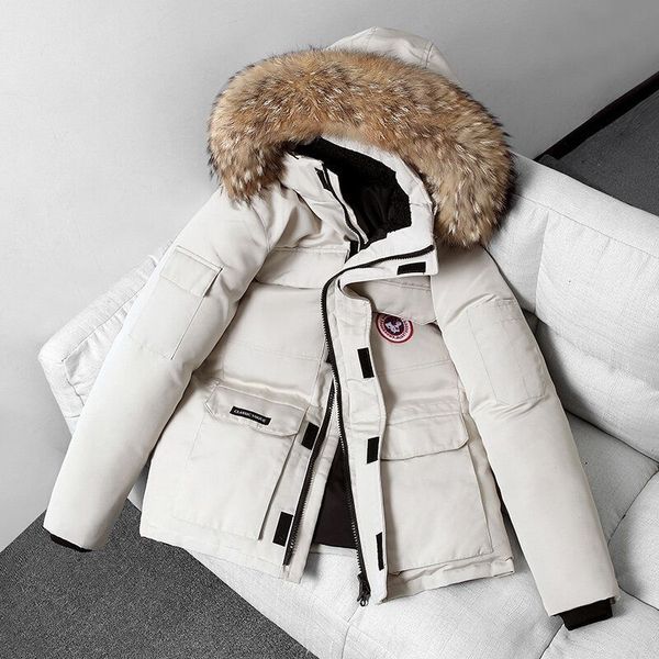

canadian style down jacket designer parkas 2022 white duck men's short outdoor thickened winter couple, Black