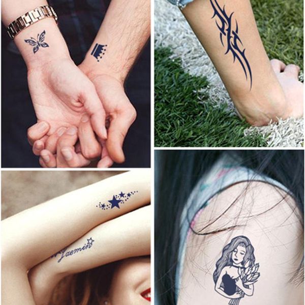 

temporary tattoos juice tattoo sticker love letter angel knife semi-permanent tatto waterproof art tatoo stickers style 7-15 days