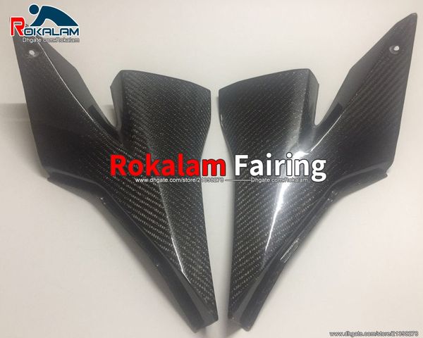 

2 x carbon fiber tank side covers panels fairing for kawasaki zx-10r 2004 2005 motorcycle parts zx10r 04 05 10r tank side cover panel