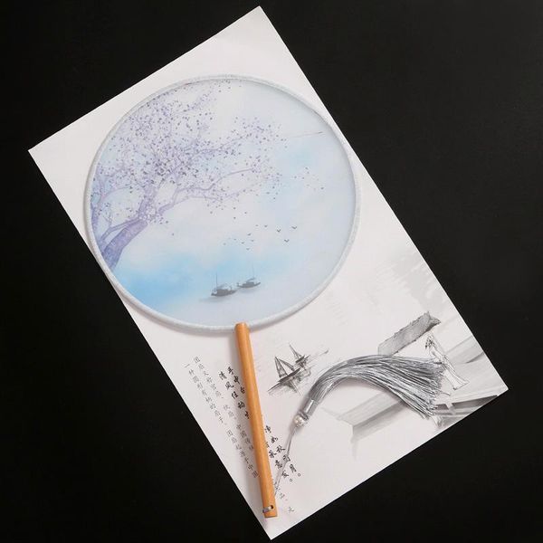 

other home decor chinese style polygon group fan ladies dancing embroidery hand tassel vintage pattern art craft gift for party wedding