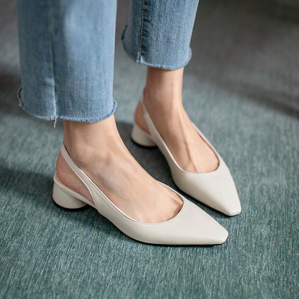 

fashion black women shoes pointed toe pumps ladies dress low-heeled wedding sandals zapatos de mujer