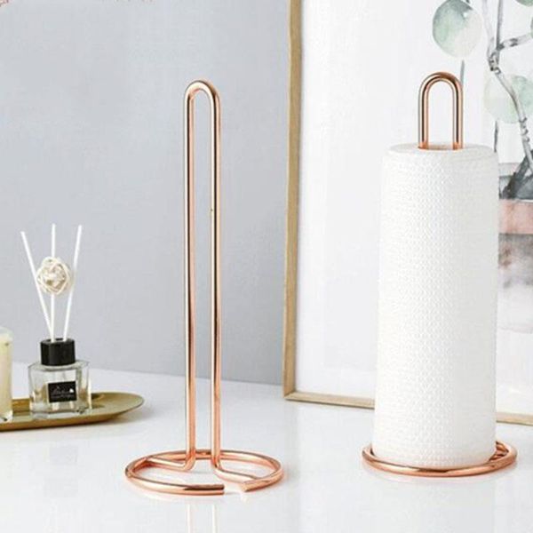 

hooks & rails golden wrought iron paper towel holder restaurant kitchen bathroom storage roll vertical