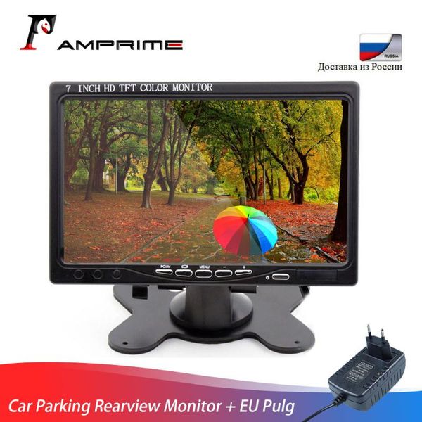 

car video amprime parking rearview reverse monitor hdmi vga digital display for backup camera reversing with eu power plug