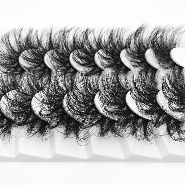 

false eyelashes fluffy mink 25mm dramatic lashes wispy makeup natural wholesale