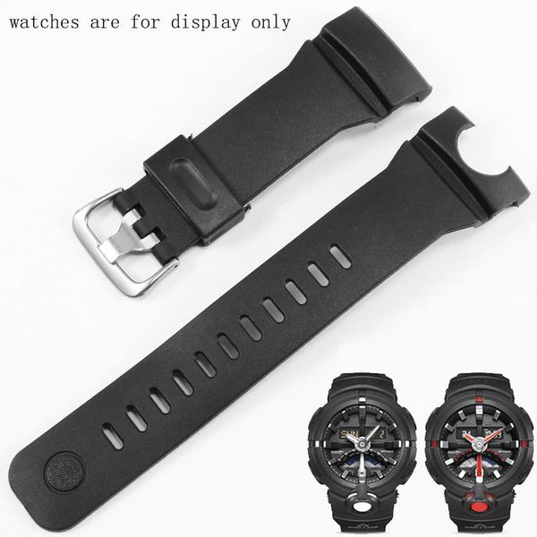

watch bands resin rubber watchband black special interface bracelet replacement belt for ga-500 1a4j/7a series mens chain, Black;brown