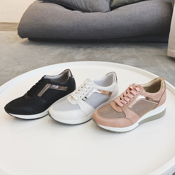 

2021 spring women casual sneakers ladies platform lace up sport shoes