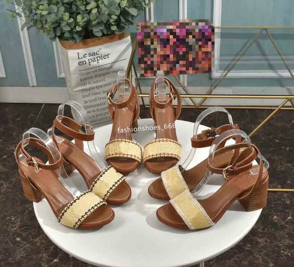 

summer sandals women's thick bottom lace up high heels leather fashion women's shoes metal buckle designer red shoes women's, Black
