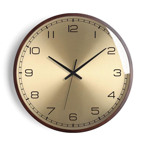 

wall clocks nordic large clock wood living room gold hanging home decor bedroom modern design creative gifts