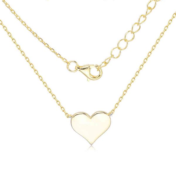 

fashion sier jewelry 925 gold plated heart shaped necklace, Silver