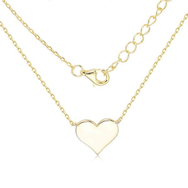 

fashion sier jewelry 925 gold plated heart shaped necklace, Silver